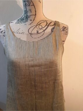 TBA Striped Linen Tank Top